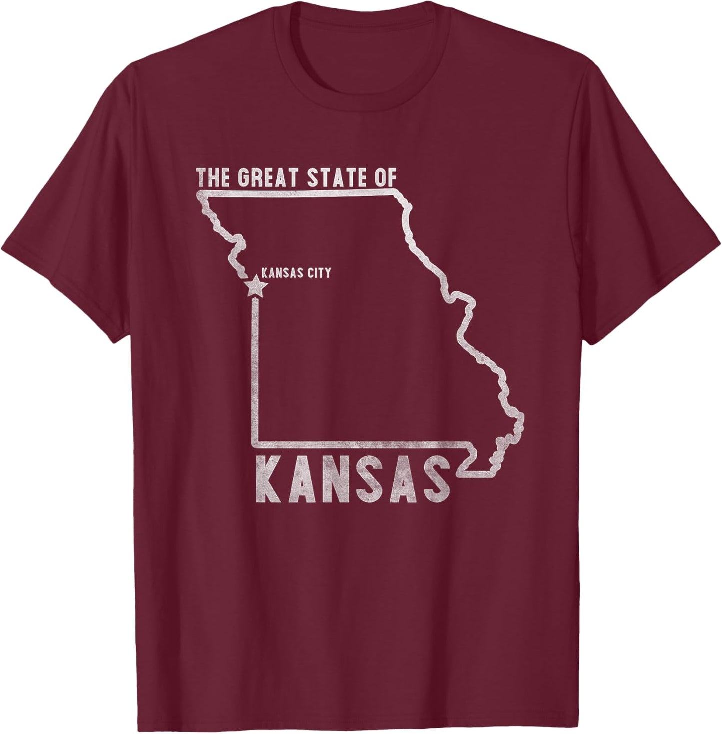 Great State of Kansas T-Shirt - T-Shirt | Maroon