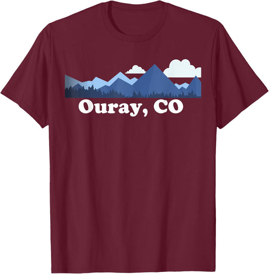Ouray Colorado Rocky Mountains CO Souvenir Climbing T-Shirt - T-Shirt | Maroon