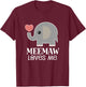 Meemaw Loves Me Grandchild T-Shirt - T-Shirt | Maroon