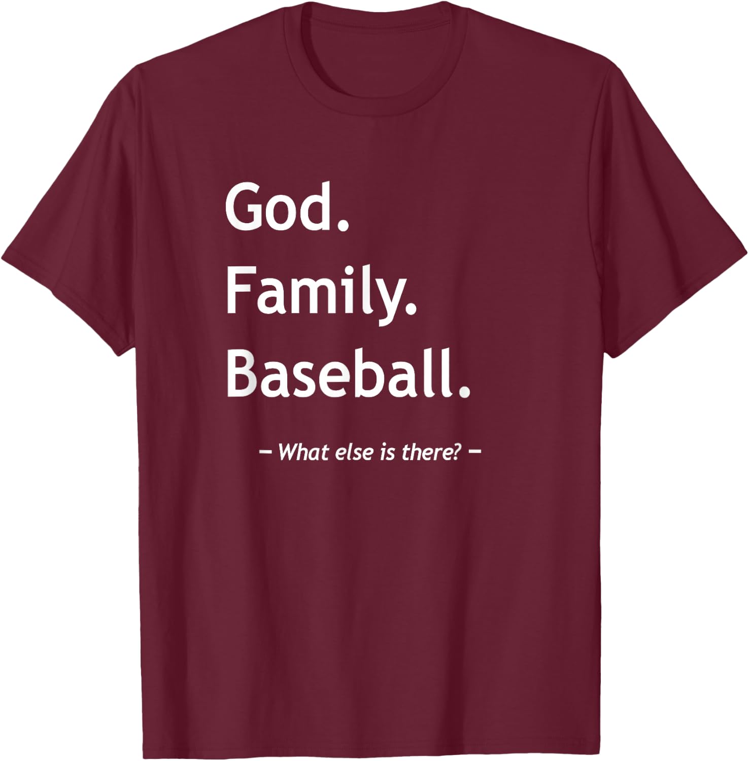 Christian Faith God Family Baseball Jesus Christianity T-Shirt - T-Shirt | Maroon