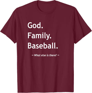 Christian Faith God Family Baseball Jesus Christianity T-Shirt - T-Shirt | Maroon