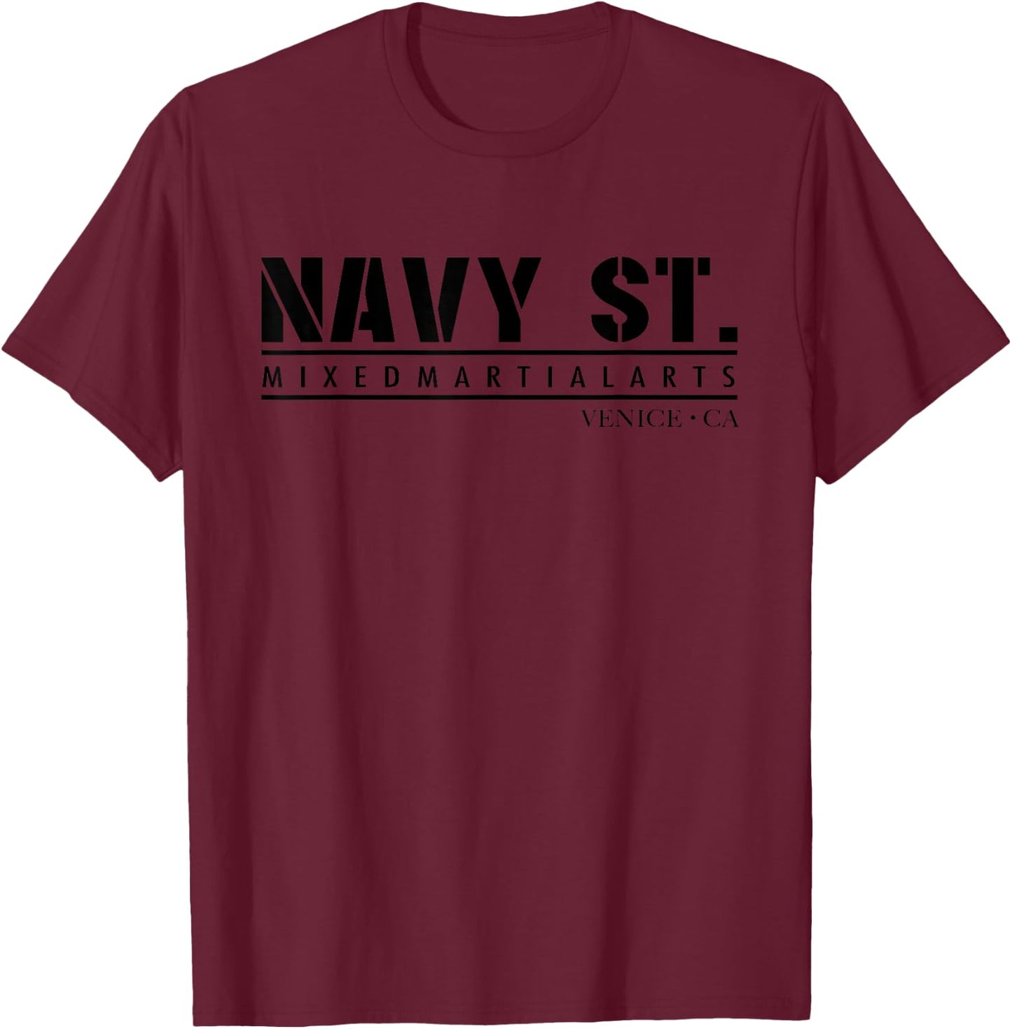 Navy Street MMA Mixed Martial Arts Official Fighting T-Shirt - T-Shirt | Maroon