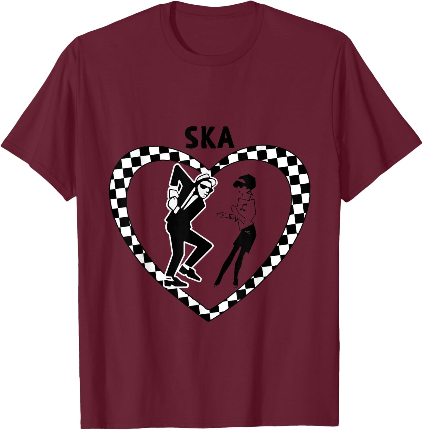 Ska Music T-Ska Music is life Ska Reggae T-Shirt - T-Shirt | Maroon