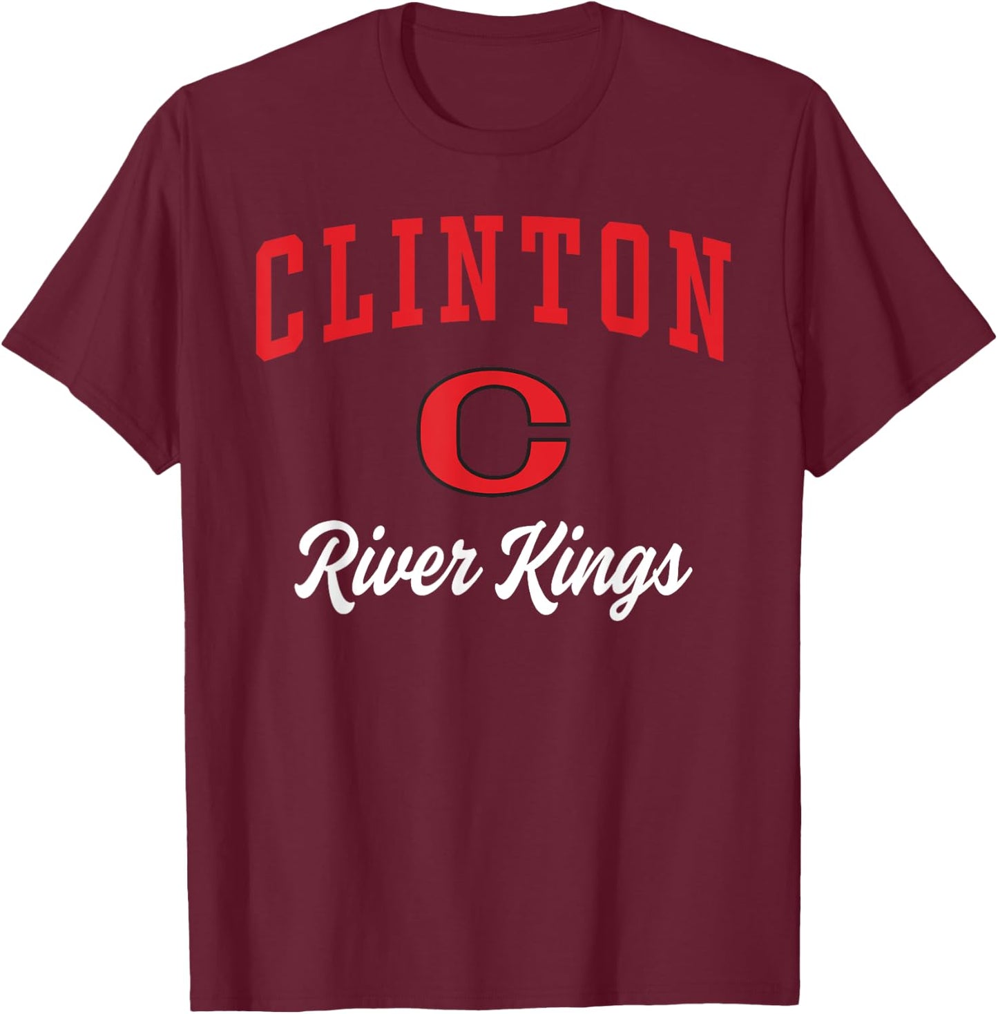 Clinton High School River Kings T-Shirt - T-Shirt | Maroon