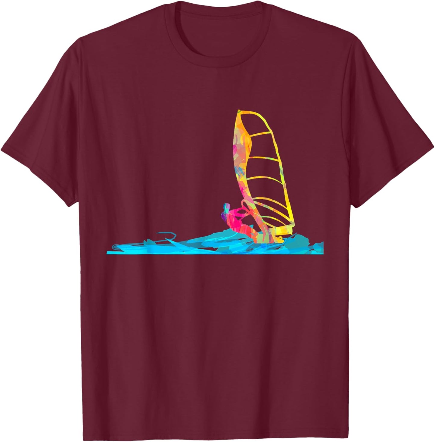 Windsurfing Windsurfer Gift Surfboard T-Shirt - T-Shirt | Maroon