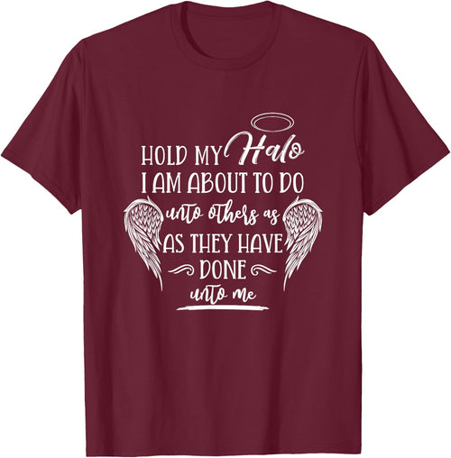 Hold My Halo Cute Funny Faith Bible Quote Christian