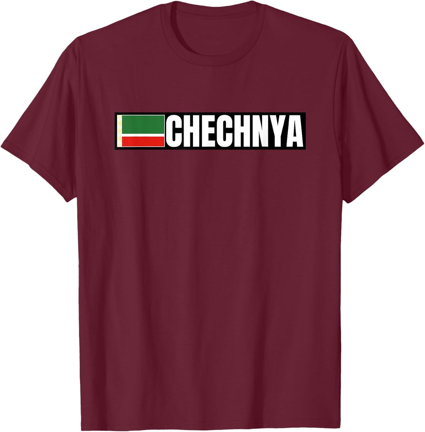 Chechnya Flag T-Shirt - T-Shirt | Maroon