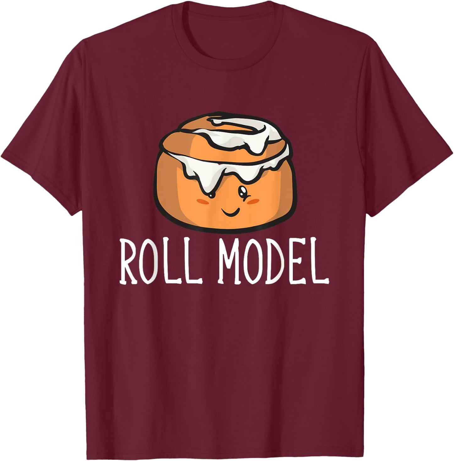 Cinnamon Roll Model Cinnamon Roll T-Shirt - T-Shirt | Maroon