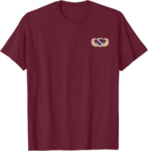 508th Airborne Infantry Regiment Flag Veteran Paratrooper T-Shirt - T-Shirt | Maroon