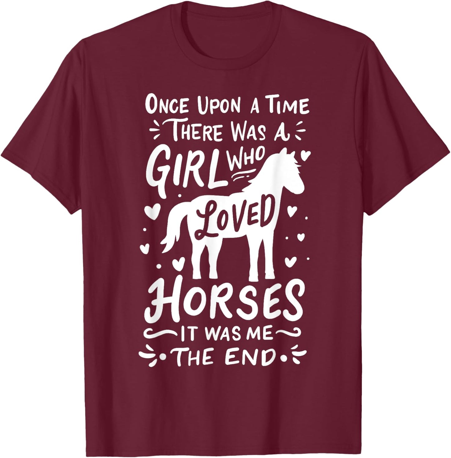 Horse Girl Horses Show Jumping Western Riding Barrel Racing T-Shirt - T-Shirt | Maroon