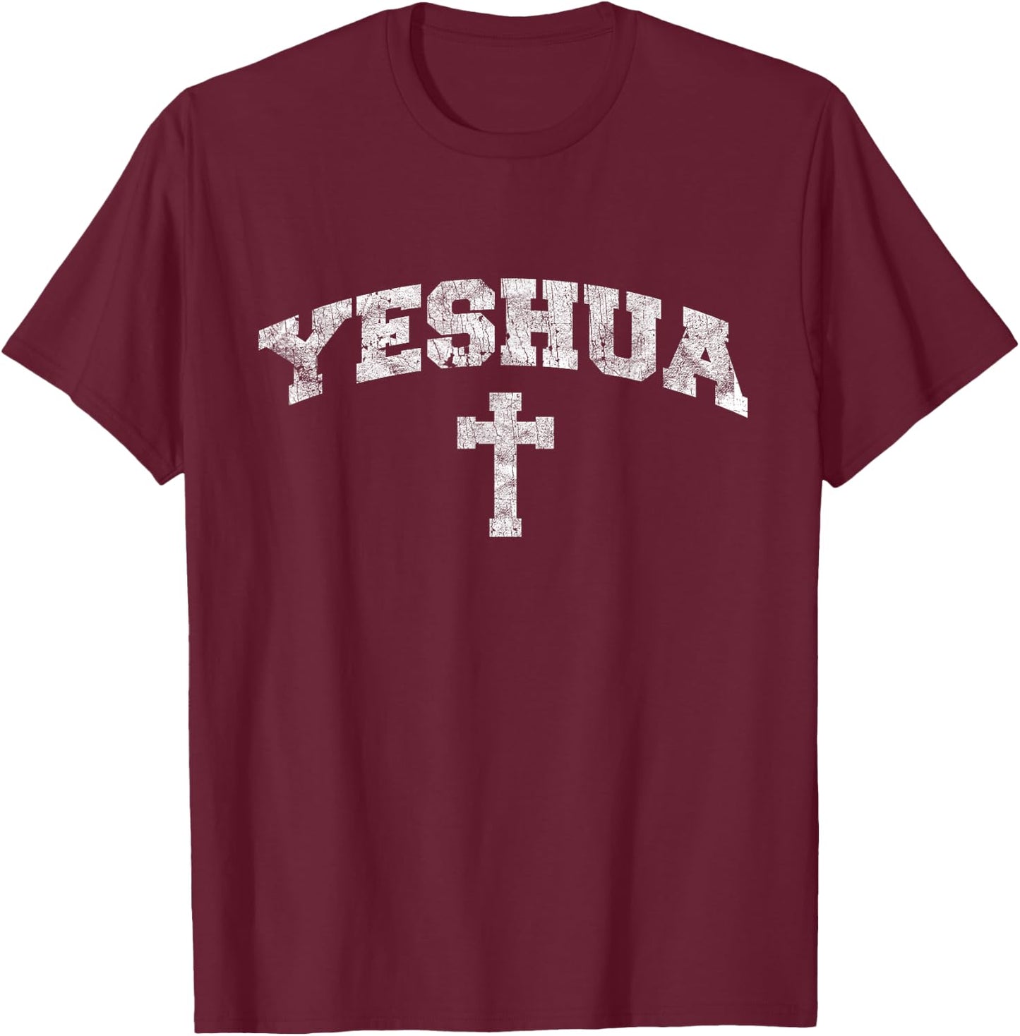 Yeshua hebrew name of Jesus christian messianic T-Shirt - T-Shirt | Maroon