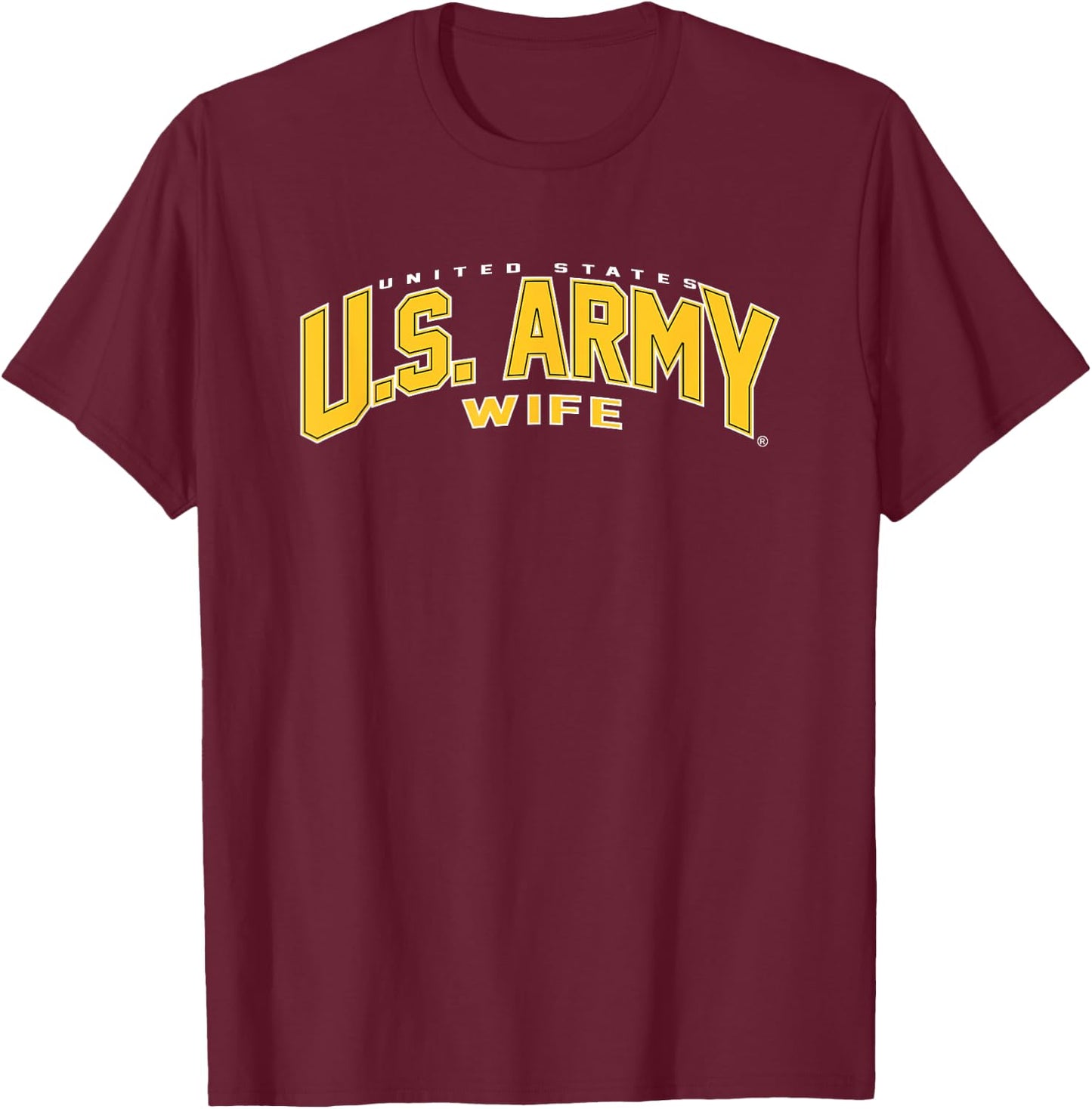 United States Army Military Wife Green Officially Licensed T-Shirt - T-Shirt | Maroon