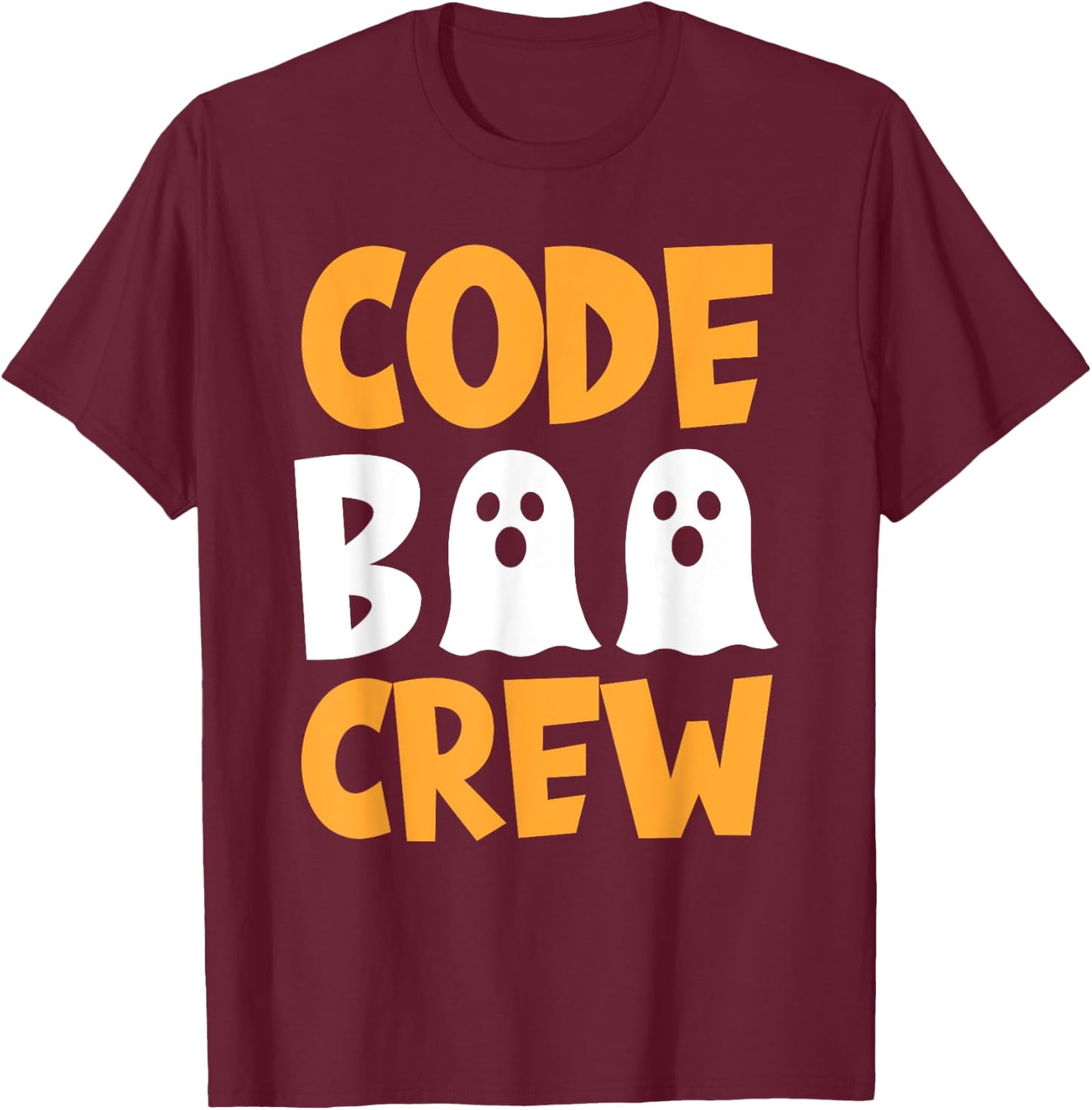 Code Boo Crew Spooky Nurse Halloween T-Shirt - T-Shirt | Maroon