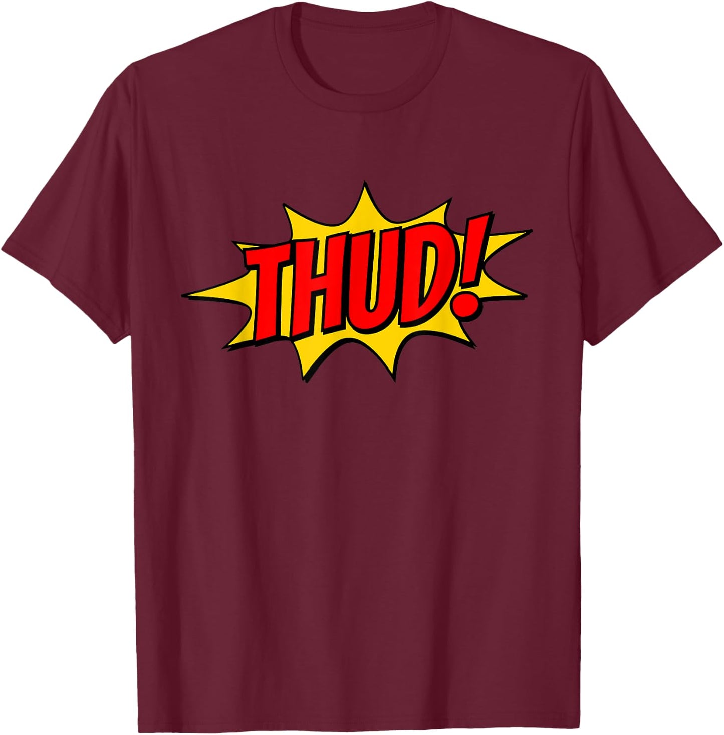 Retro Comic Art: THUD! T-Shirt - T-Shirt | Maroon