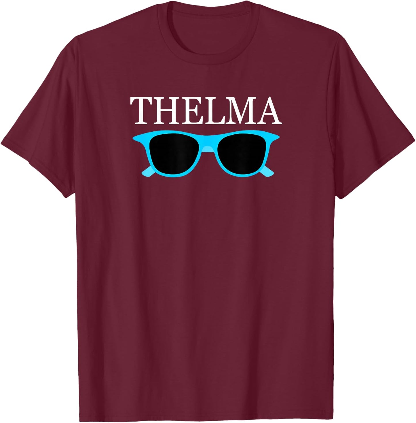 Thelma Aqua Glasses Cute Matching Best Friends T-Shirt - T-Shirt | Maroon