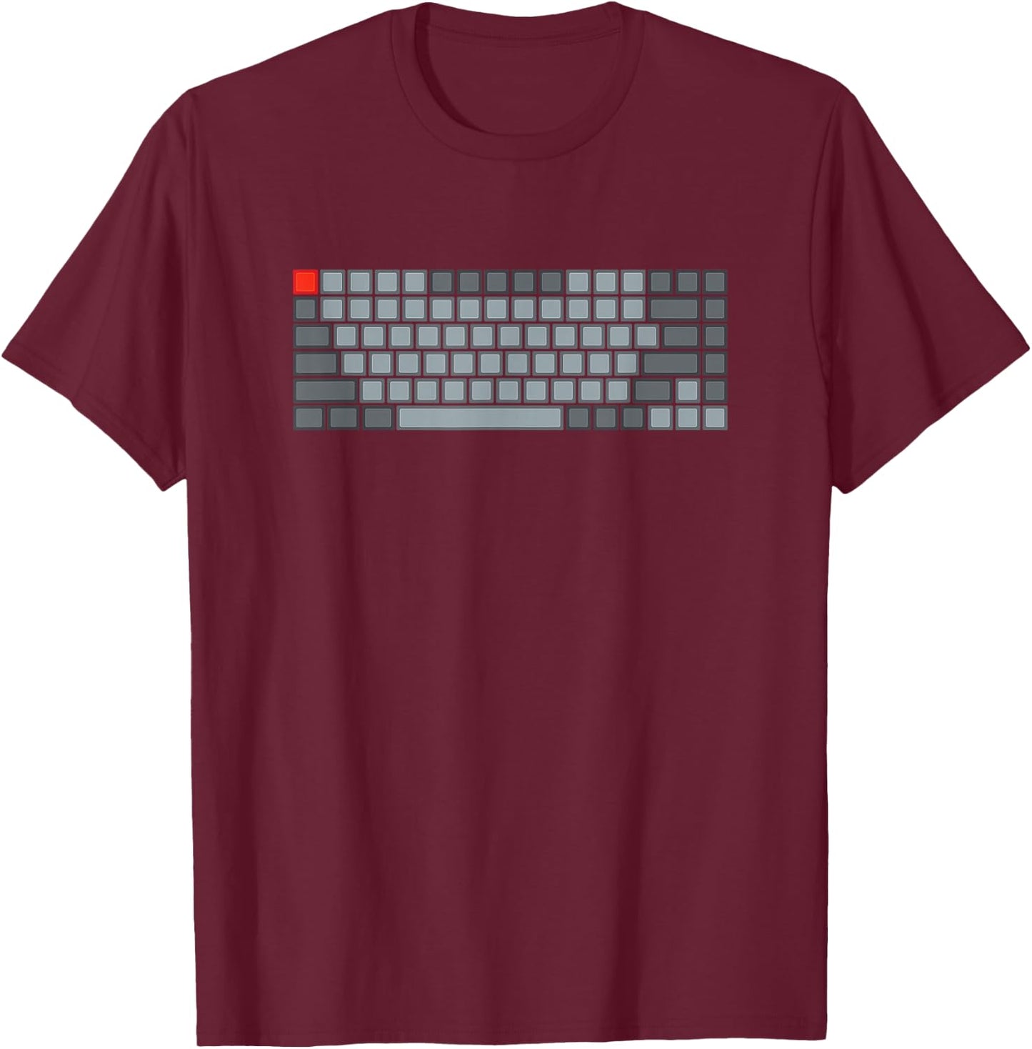 Keycaps Enthusiast Apparel Co Mechanical Keyboard Design For Mech Life Fans T-Shirt - T-Shirt | Maroon