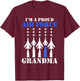 I'm A Proud Air Force Grandma Military Grandson T-Shirt - T-Shirt | Maroon