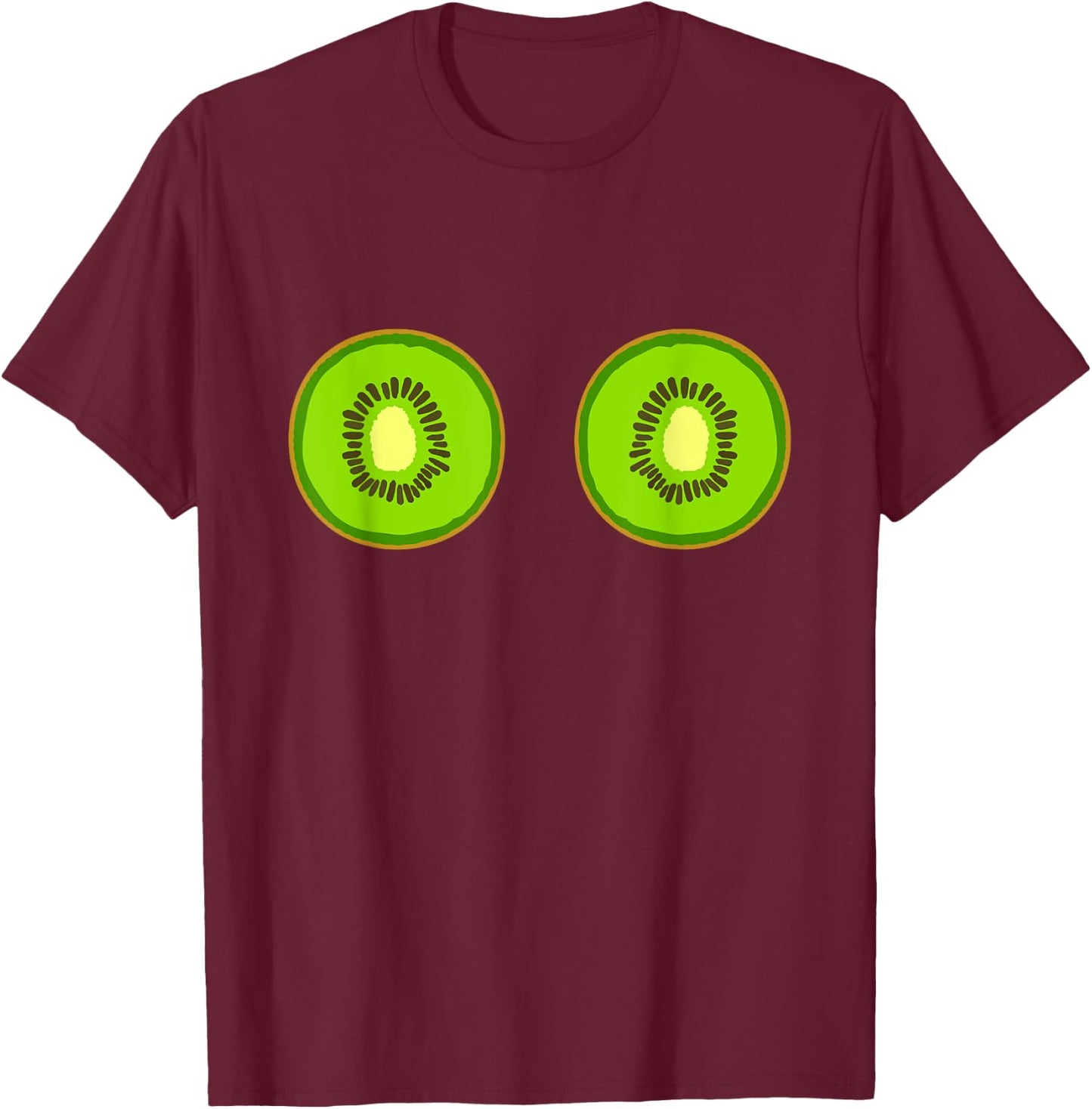 Funny Kiwi Boobs Bra Titties Tits Breast Boobies T-Shirt - T-Shirt | Maroon