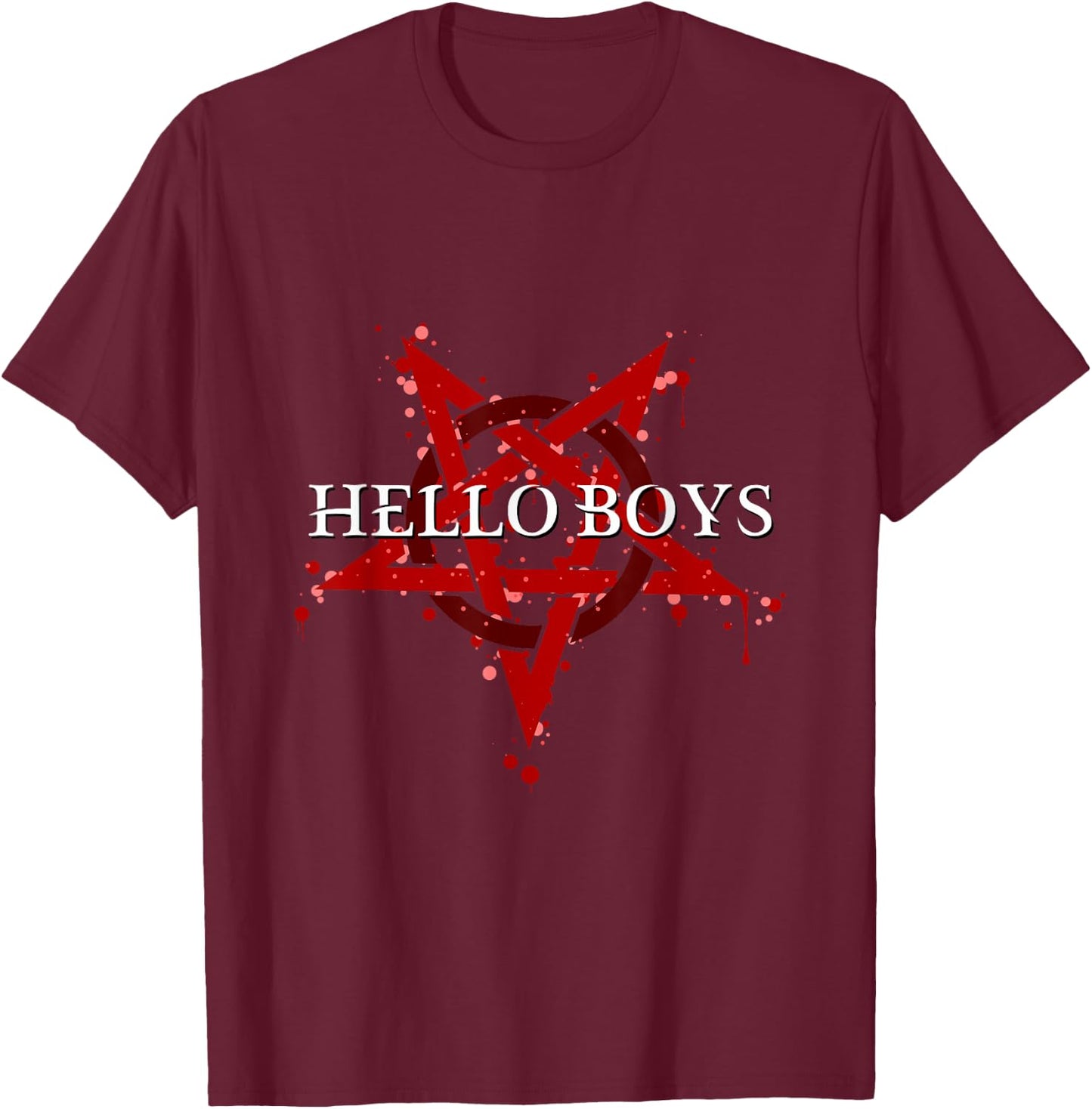 Hello Boys SPN T-Shirt - T-Shirt | Maroon