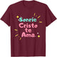 camisetas cristianas Sonrie Cristo te ama T-Shirt - T-Shirt | Maroon
