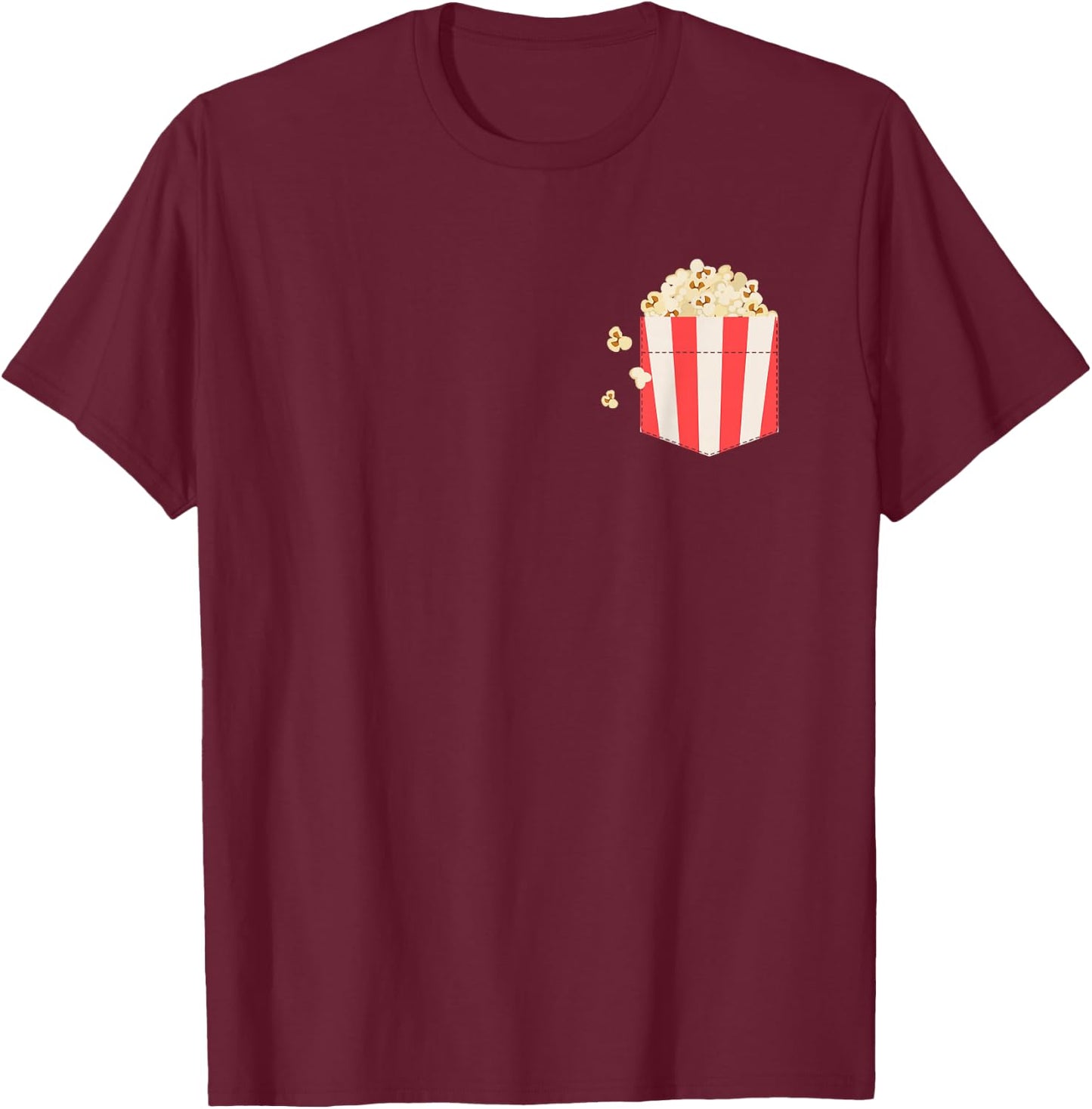 Pocket Popcorn T-Shirt - T-Shirt | Maroon