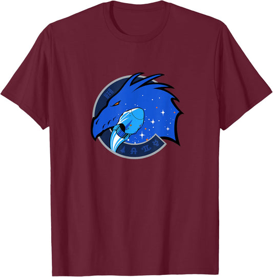 NASA Crew Dragon Space Station Mission T-Shirt - T-Shirt | Maroon