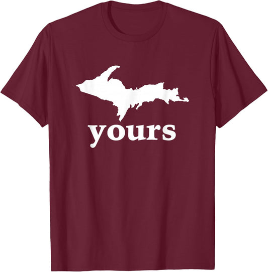 Up Yours Michigan Funny T-Shirt - T-Shirt | Maroon