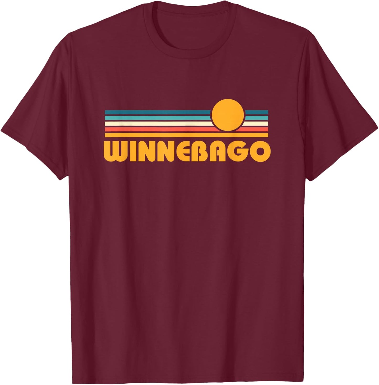 Retro Winnebago Minnesota Sunset T-Shirt - T-Shirt | Maroon