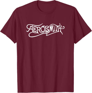 Aerosmith - Get A Grip Logo (White) T-Shirt - T-Shirt | Maroon