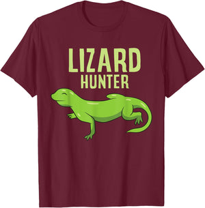 Funny Lizard Catcher Lizard Hunter T-Shirt - T-Shirt | Maroon
