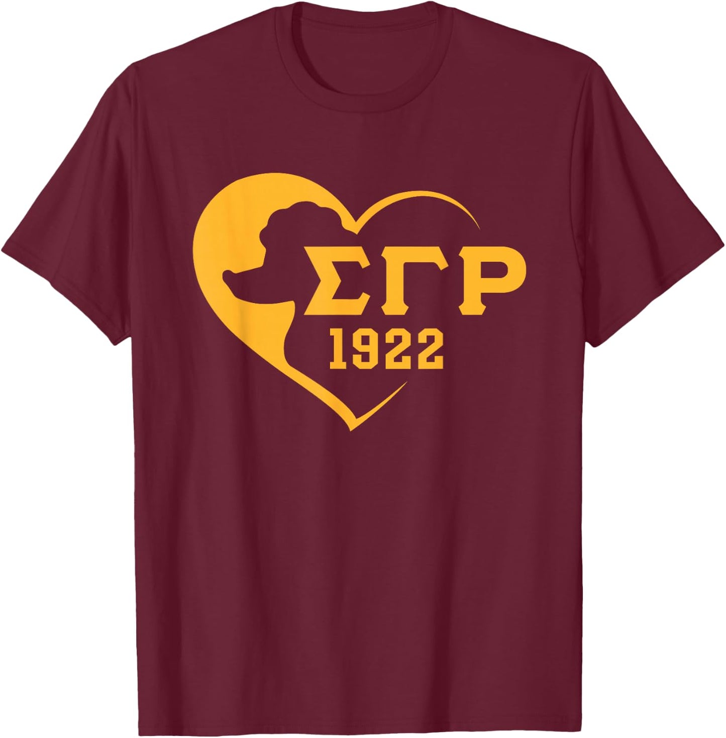 Sigma Gamma Rho Paraphernalia, Sigma Pretty Poodles Sorority T-Shirt - T-Shirt | Maroon