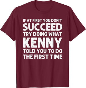 KENNY Gift Name Personalized Birthday Funny Christmas Joke T-Shirt - T-Shirt | Maroon