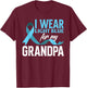 I Wear Light Blue For My Grandpa Prostate Cancer Awareness T-Shirt - T-Shirt | Maroon