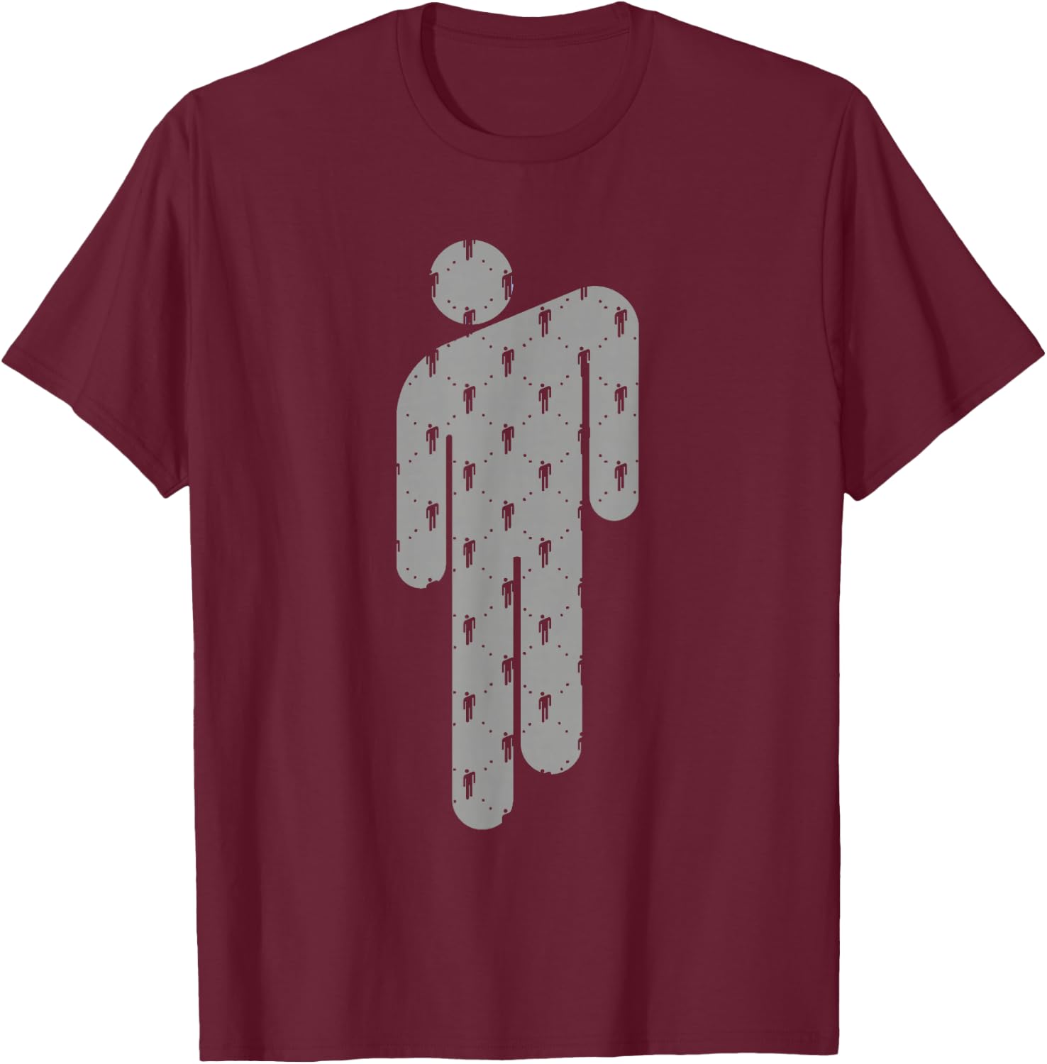 Billie Eilish Official Blohsh Black Small T-Shirt - T-Shirt | Maroon