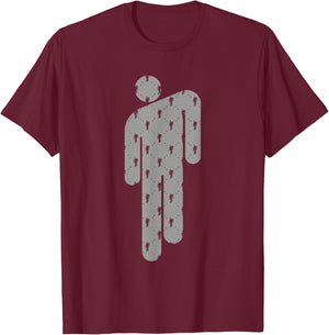 Billie Eilish Official Blohsh Black Small T-Shirt - T-Shirt | Maroon