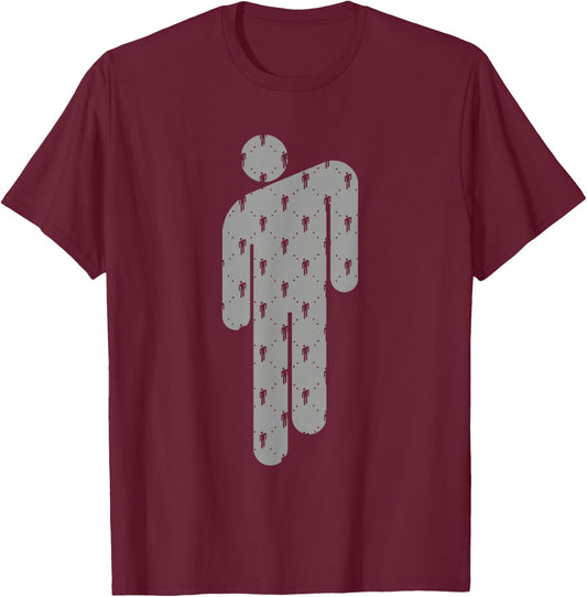 Billie Eilish Official Blohsh Black Small T-Shirt - T-Shirt | Maroon