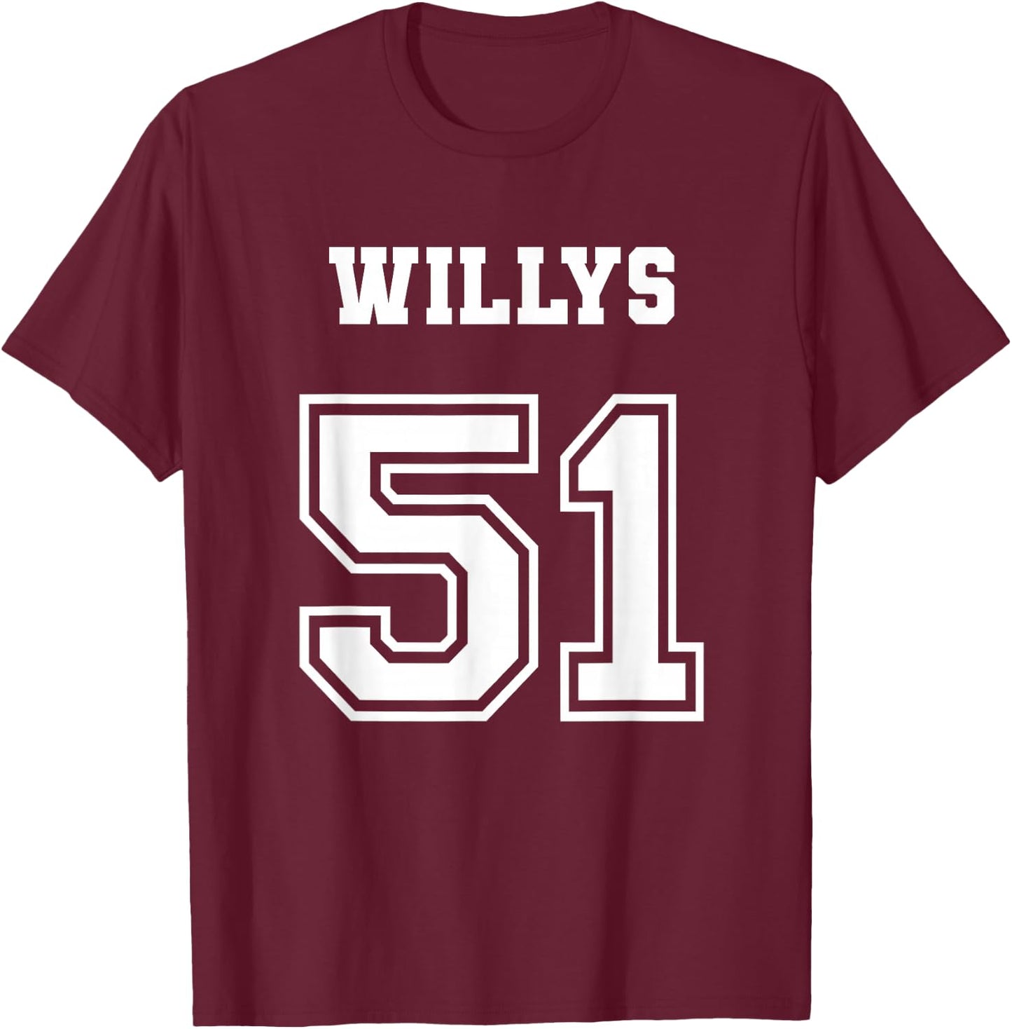 Jersey Style 51 1951 Willys 4x4 Vintage MB Army Truck Car T-Shirt - T-Shirt | Maroon