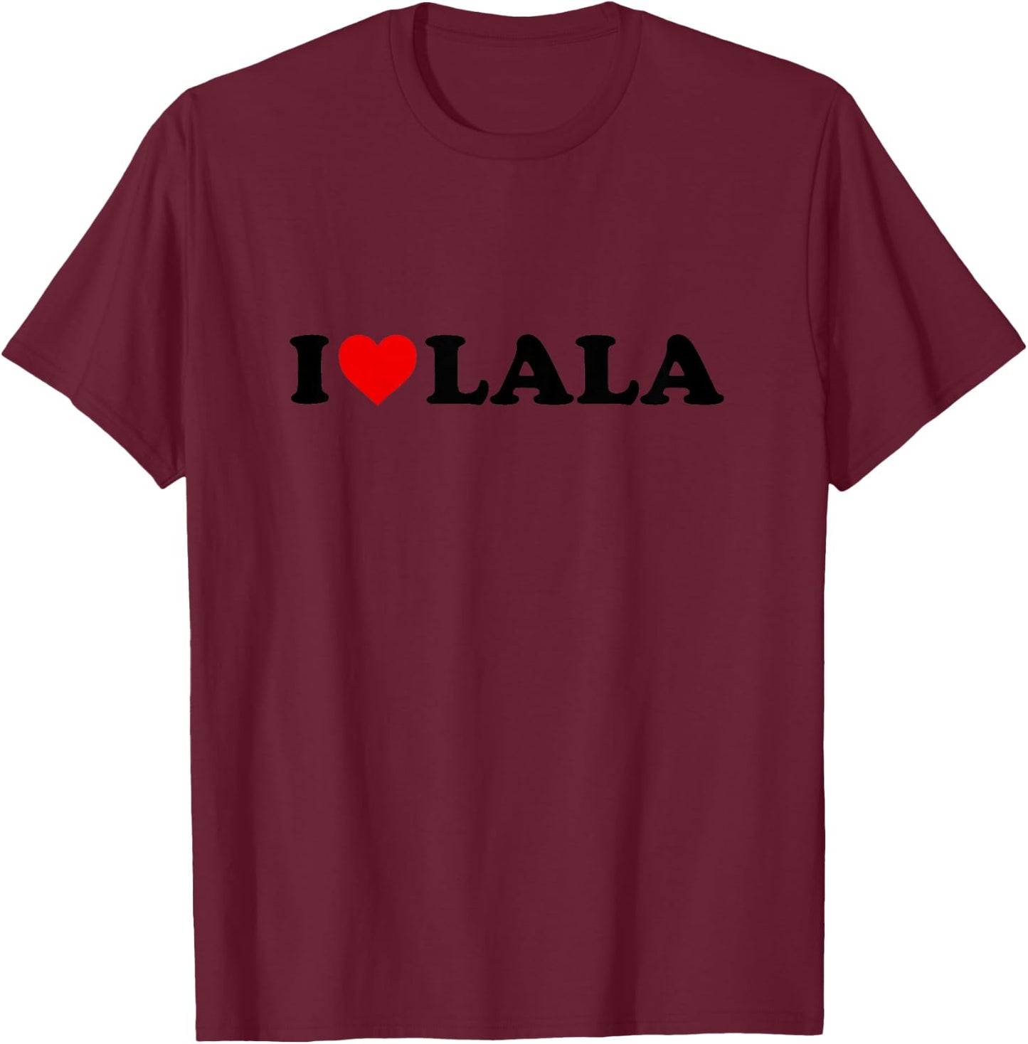 Kids I Love Lala Design For Boy Girl Toddler Children Youth T-Shirt - T-Shirt | Maroon