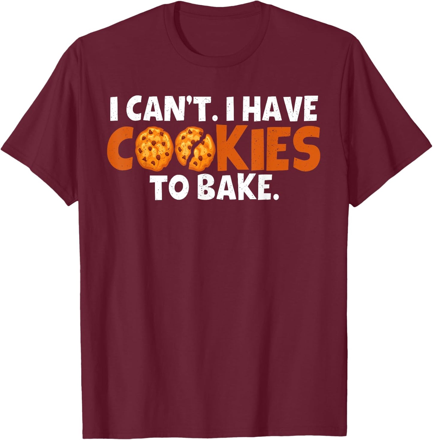 Cute Cookie Baking Design Women Cookie Baker Baking T-Shirt - T-Shirt | Maroon