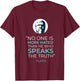 Plato Quote Design T-Shirt - T-Shirt | Maroon