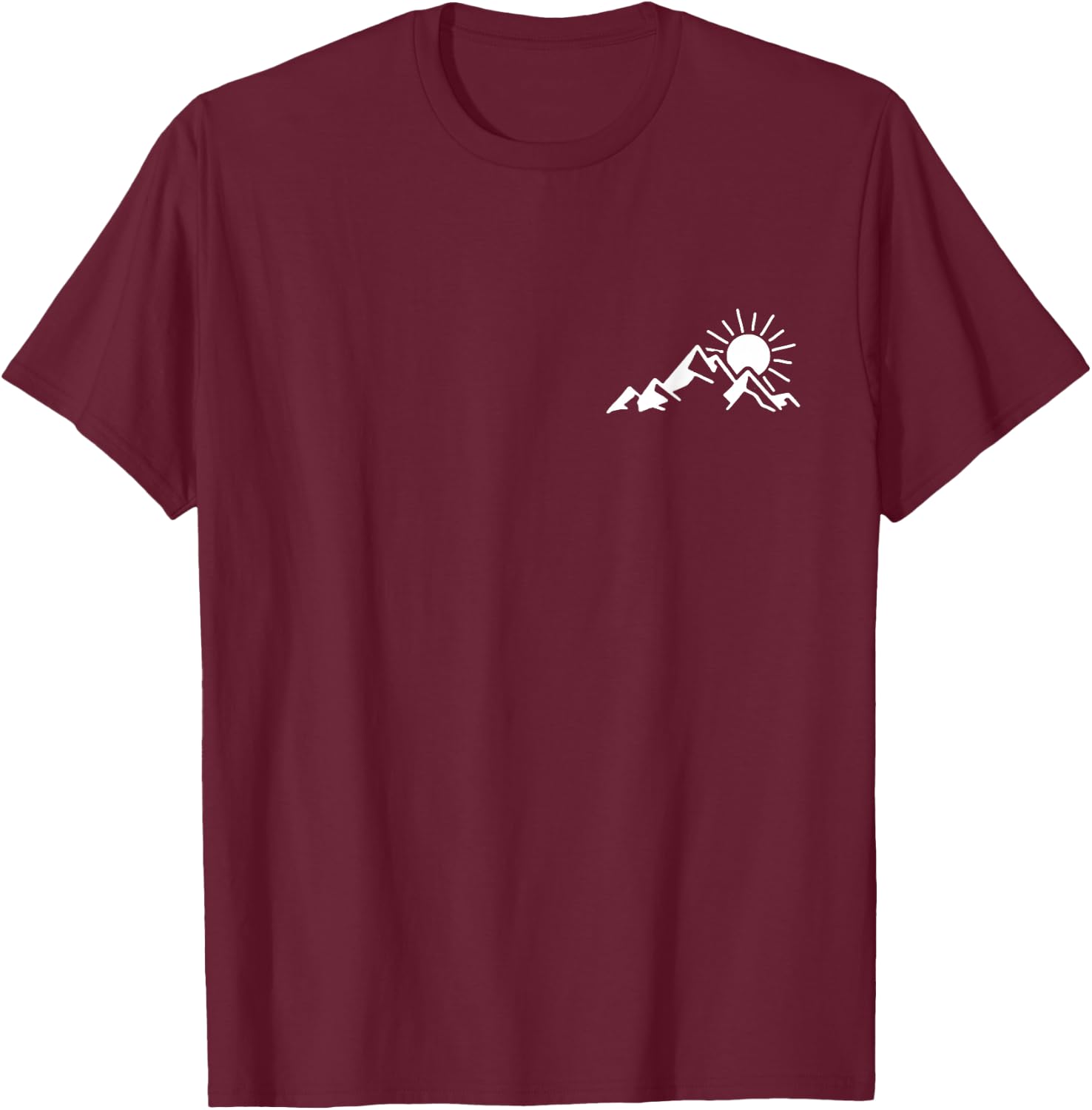 Mountains, hiking, camping, climbing, outdoor T-Shirt - T-Shirt | Maroon