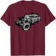 Rust Bucket Outline Funny Hot Retro Rod Diesel Cars Gift Men T-Shirt - T-Shirt | Maroon