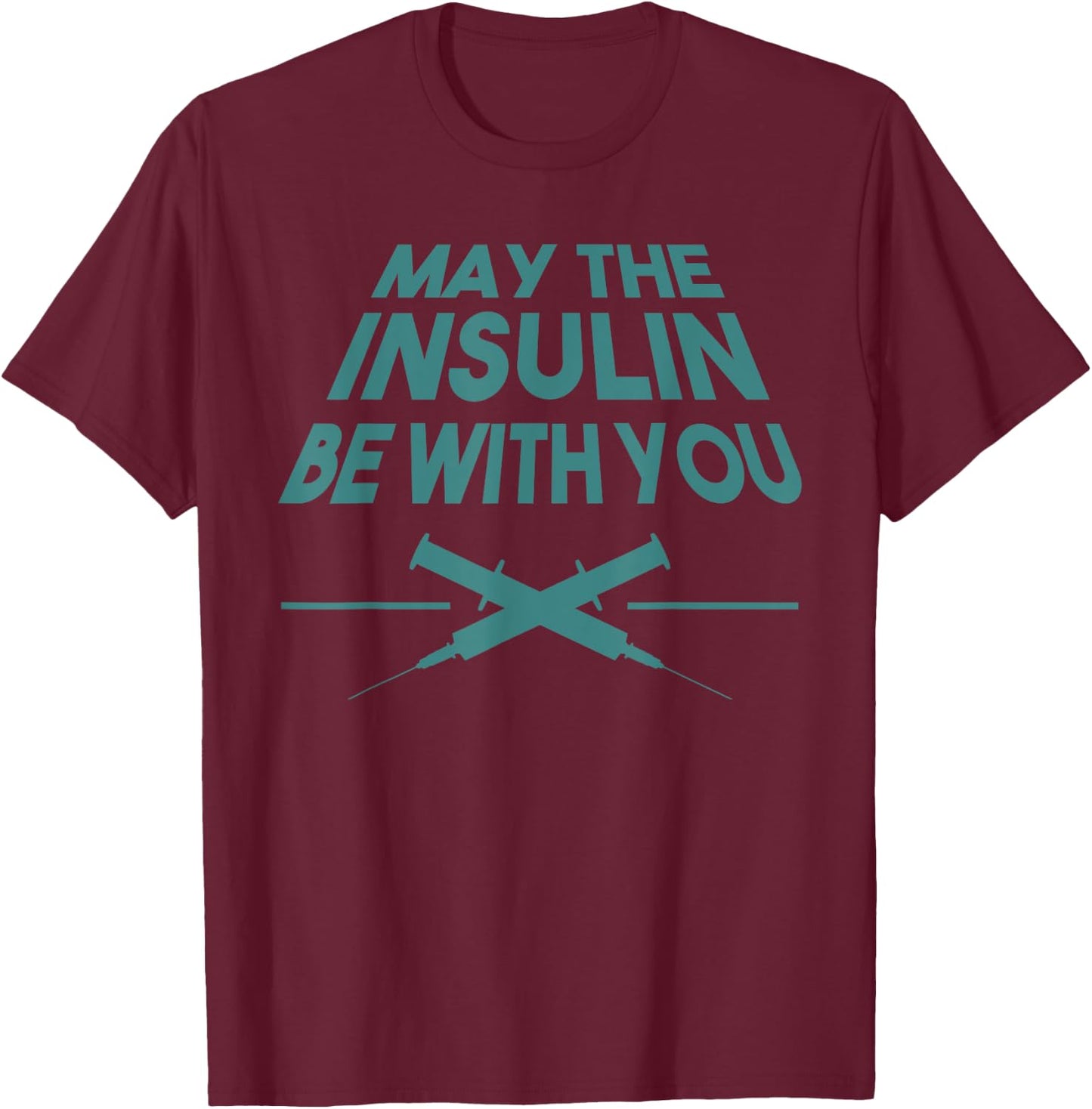 Funny Type 1 Diabetes Gift Diabetic Men Women Kids Children T-Shirt - T-Shirt | Maroon