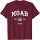 Moab Utah UT Vintage American Flag Sports Design Women Kids Men T-Shirt - T-Shirt | Maroon