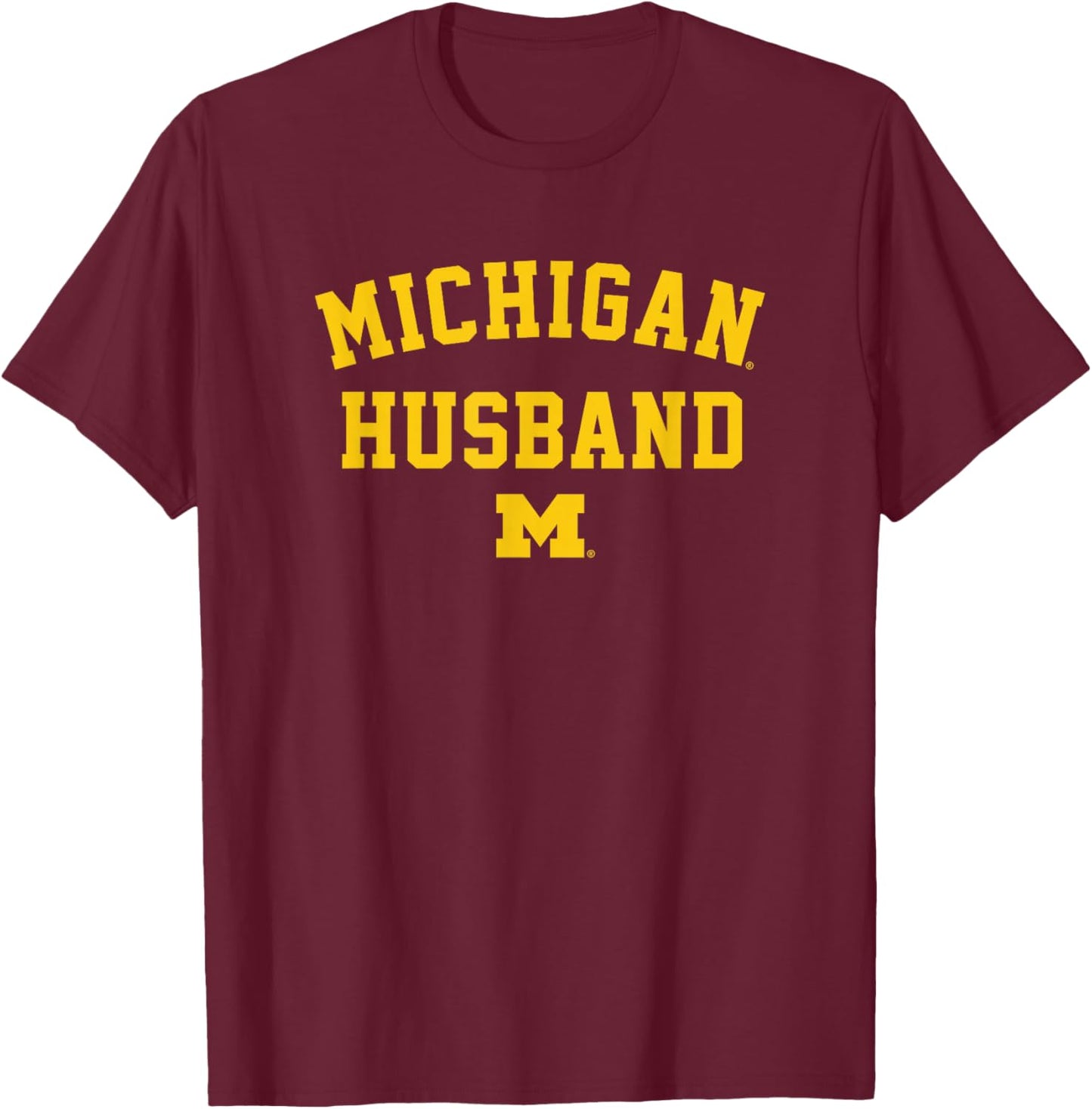 University of Michigan Wolverines U of M Michigan Husband T-Shirt - T-Shirt | Maroon