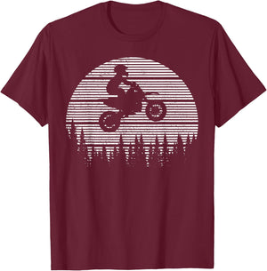 Motocross Enduro Biker MX Motorcycle Gift T-Shirt - T-Shirt | Maroon