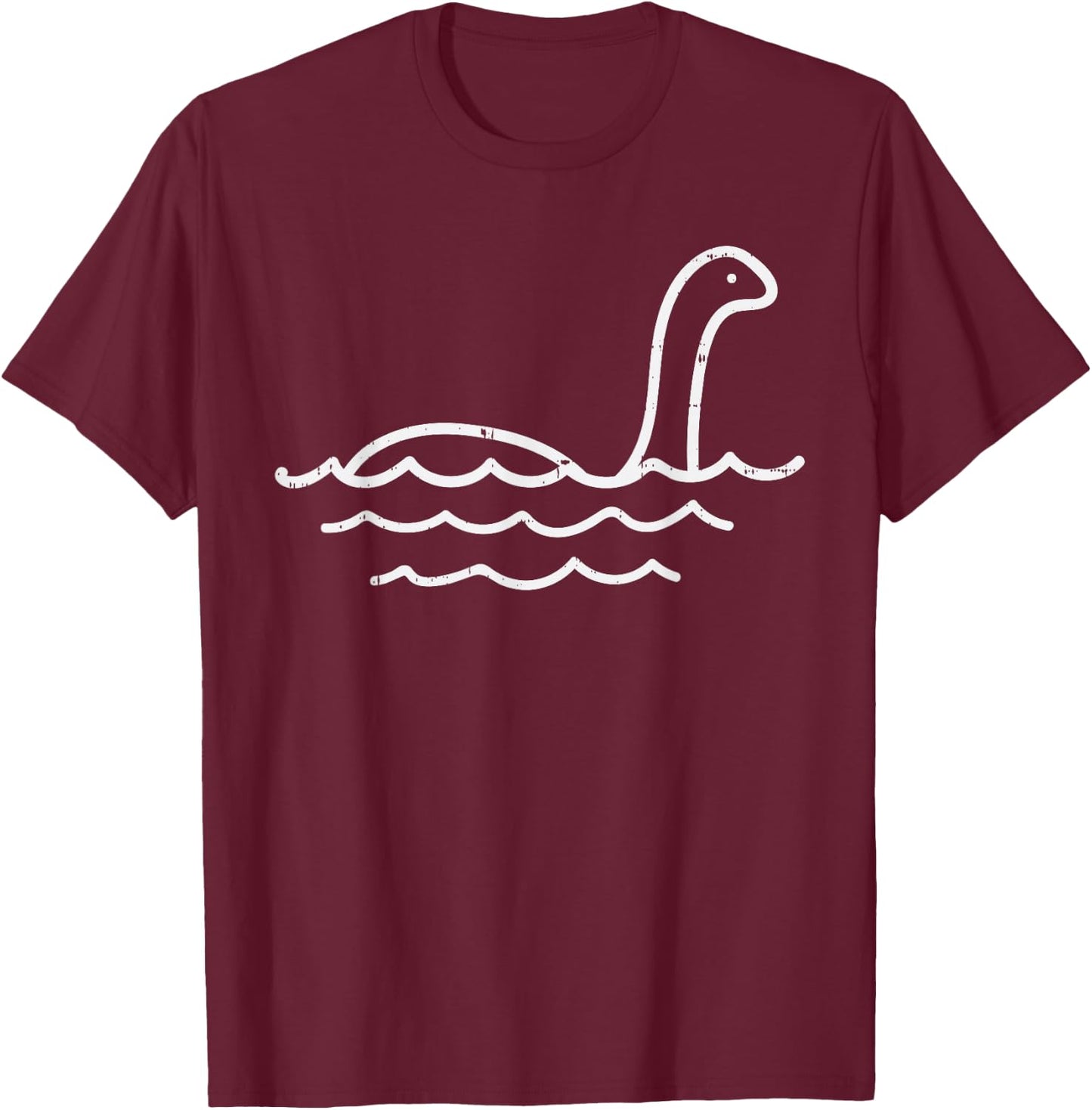 Loch Ness Monster Line Cute Nessie Nessy Animal Lover Gift T-Shirt - T-Shirt | Maroon