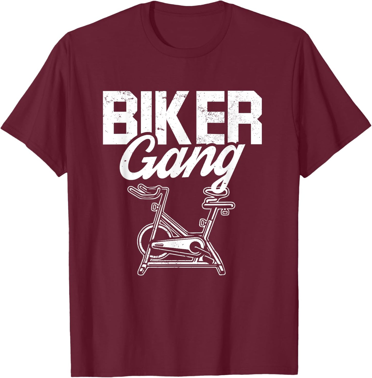 Biker Gang I Spin Saying I Gym Workout I Spinning Class T-Shirt - T-Shirt | Maroon