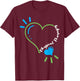 Physical Therapy Heart Physiotherapy PT Rehab Therapist Gift T-Shirt - T-Shirt | Maroon