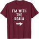 I'm With The Koala Costume Halloween Matching Couple T-Shirt - T-Shirt | Maroon